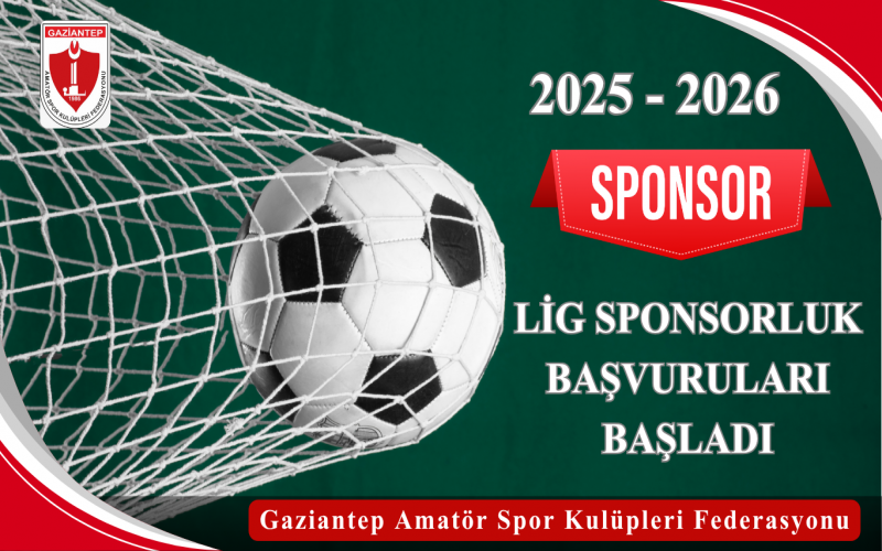 Gaziantep Amatör Spor Kulüpleri Federasyonu – Lig Sponsorluk Başvuruları Başladı!